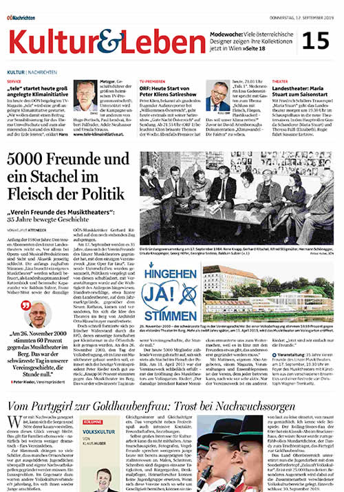 Oberösterreichische Nachrichten vom 12.9.2019